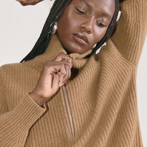 Everlane - The Half Zip Sweater in Luxe Merino, Size XS